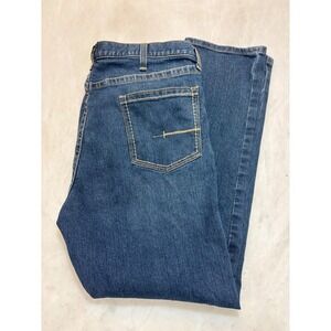 Ariat Rebar Straight Leg Dark Wash Denim Jeans Men Size 44x36